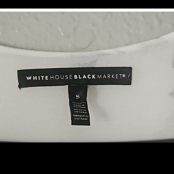 White House Black Market Floral V-neck Bell Sleeve Blouse - Picture 6 of 7